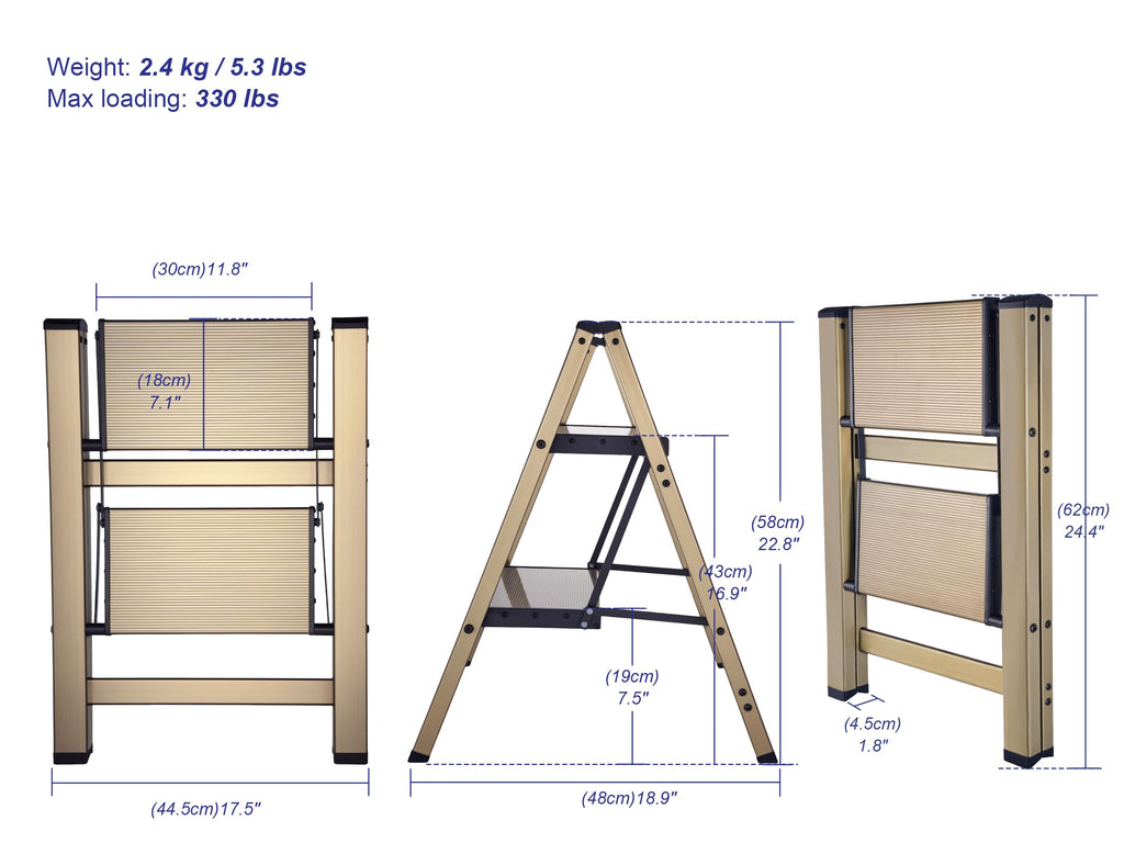 Foldable Aluminum Step Stool Q857515