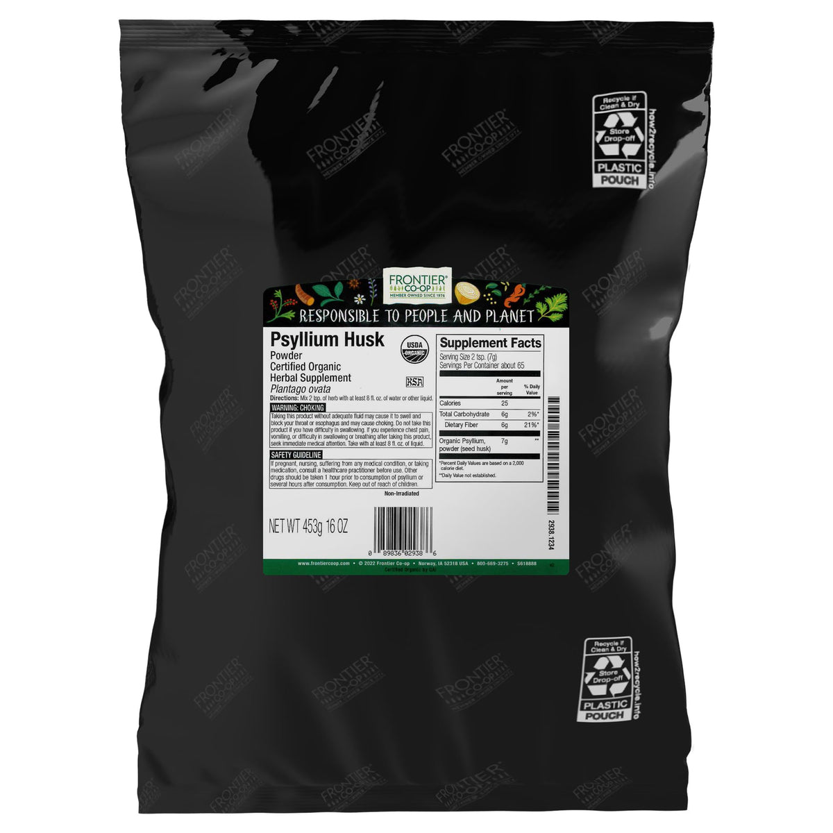 Organic Psyllium Husk Powder 1lb M784
