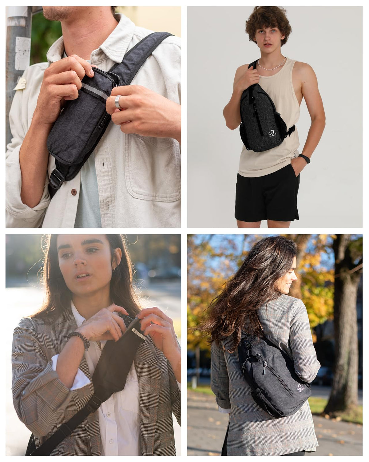 Black Crossbody Sling Bag R9142