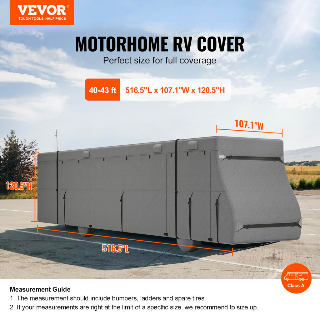 40-43 ft Non-Woven Fabric Waterproof RV Cover with Storage Bag I352
