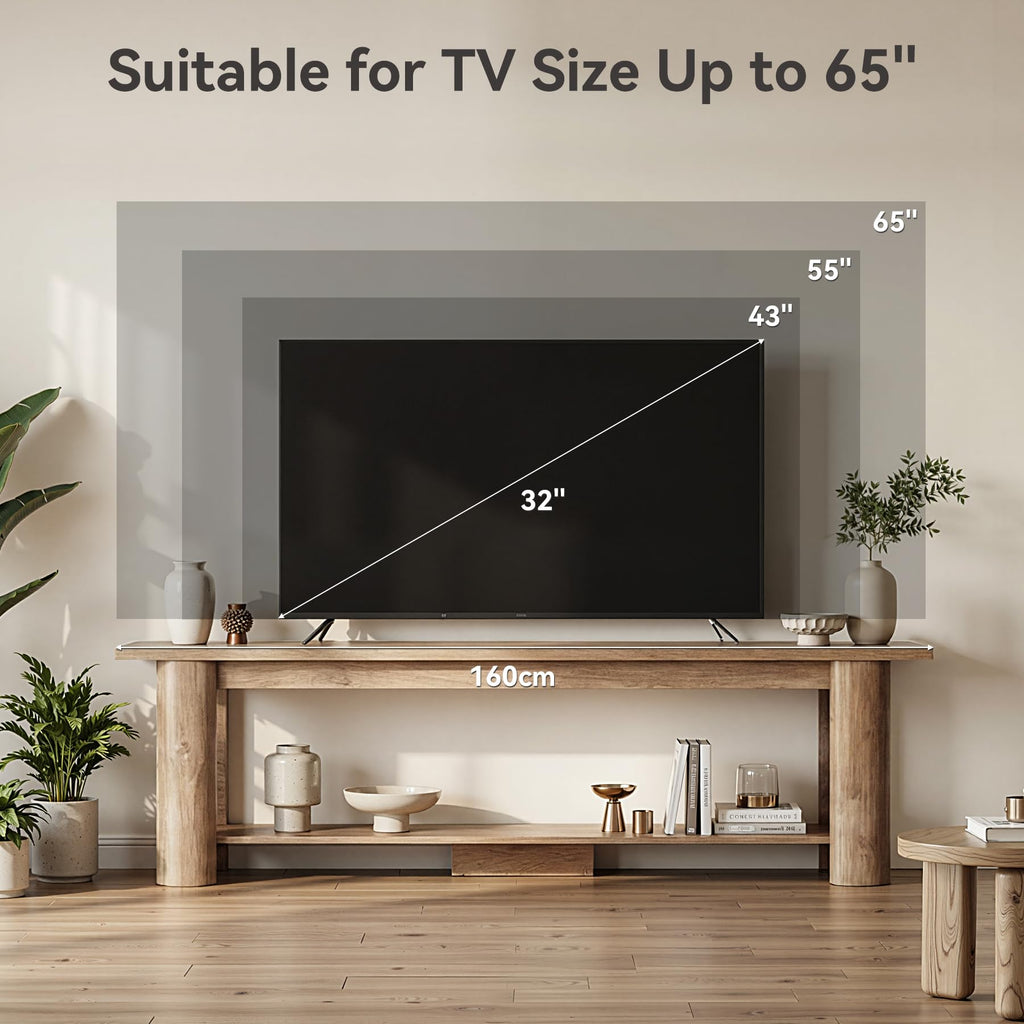 65 Inch Rustic Brown TV Stand C1049