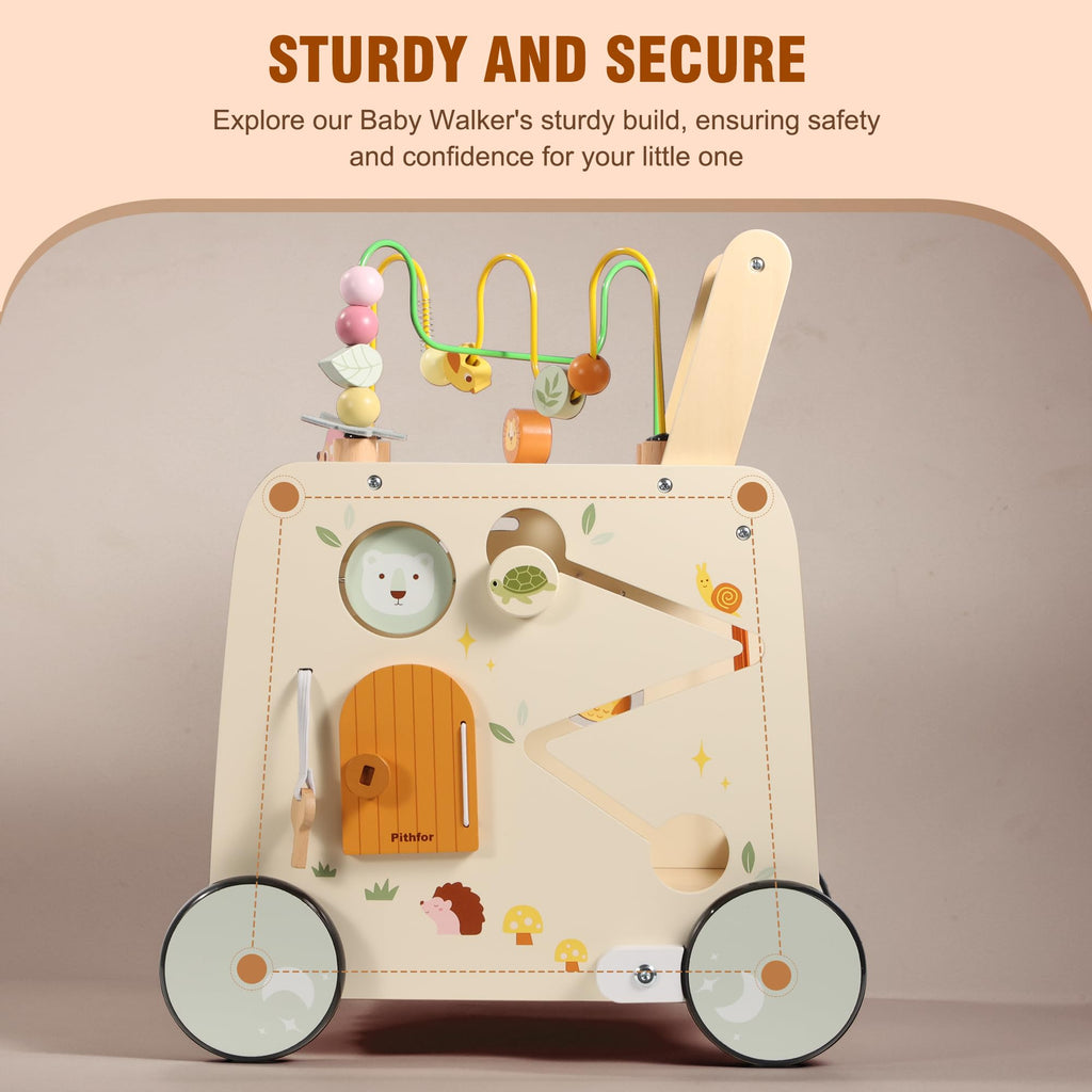 Wooden Activity Cube Push Walker J80179