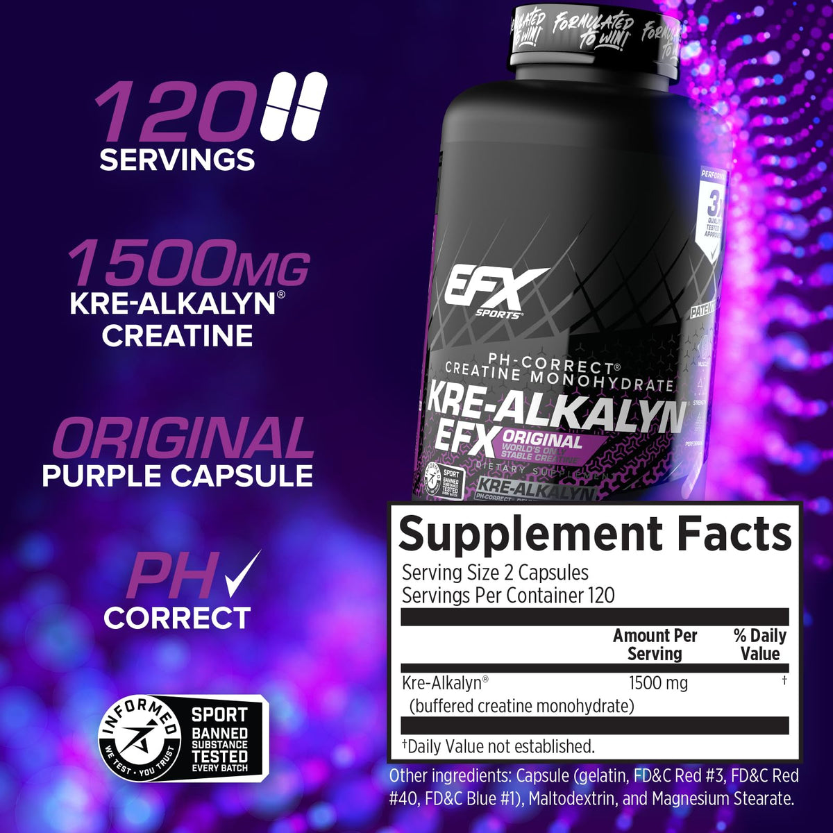 Creatine Monohydrate Pill Supplement 240 Capsules U3796