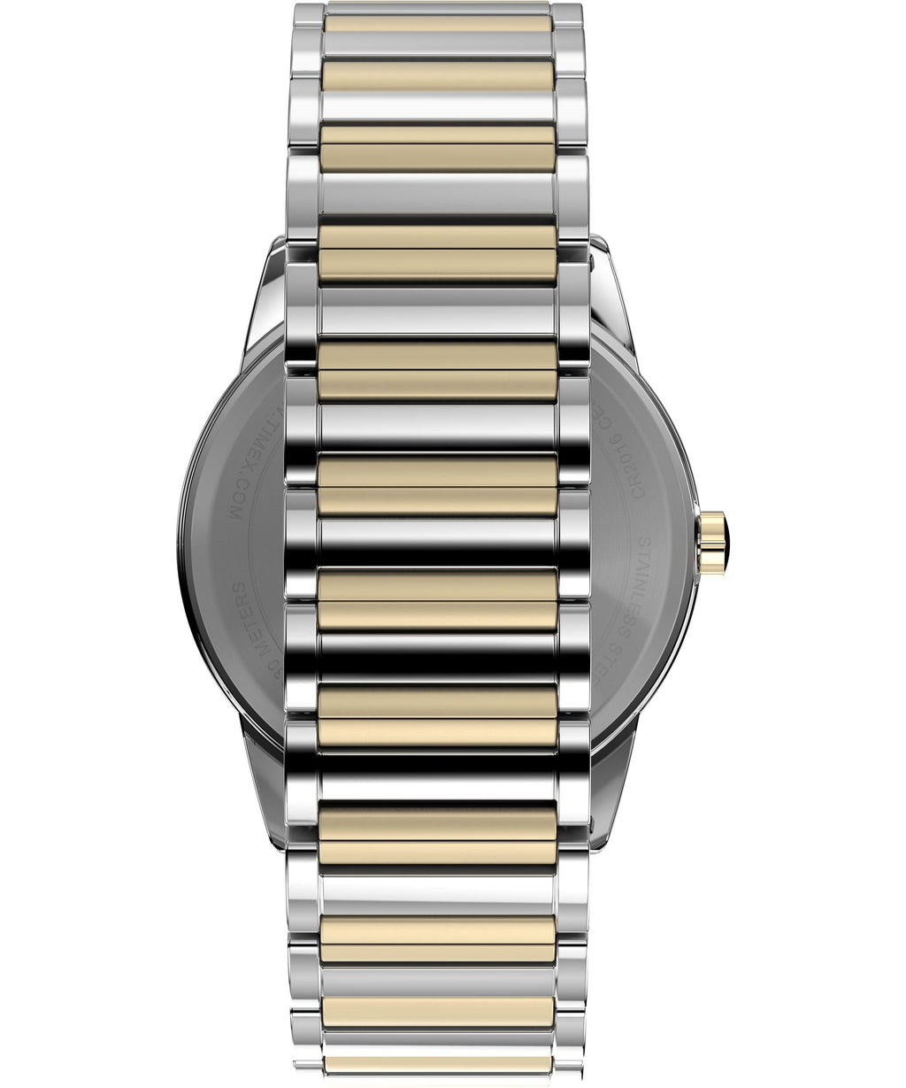 Men's 40mm Watch Two-Tone Expansion Band White Dial V4165