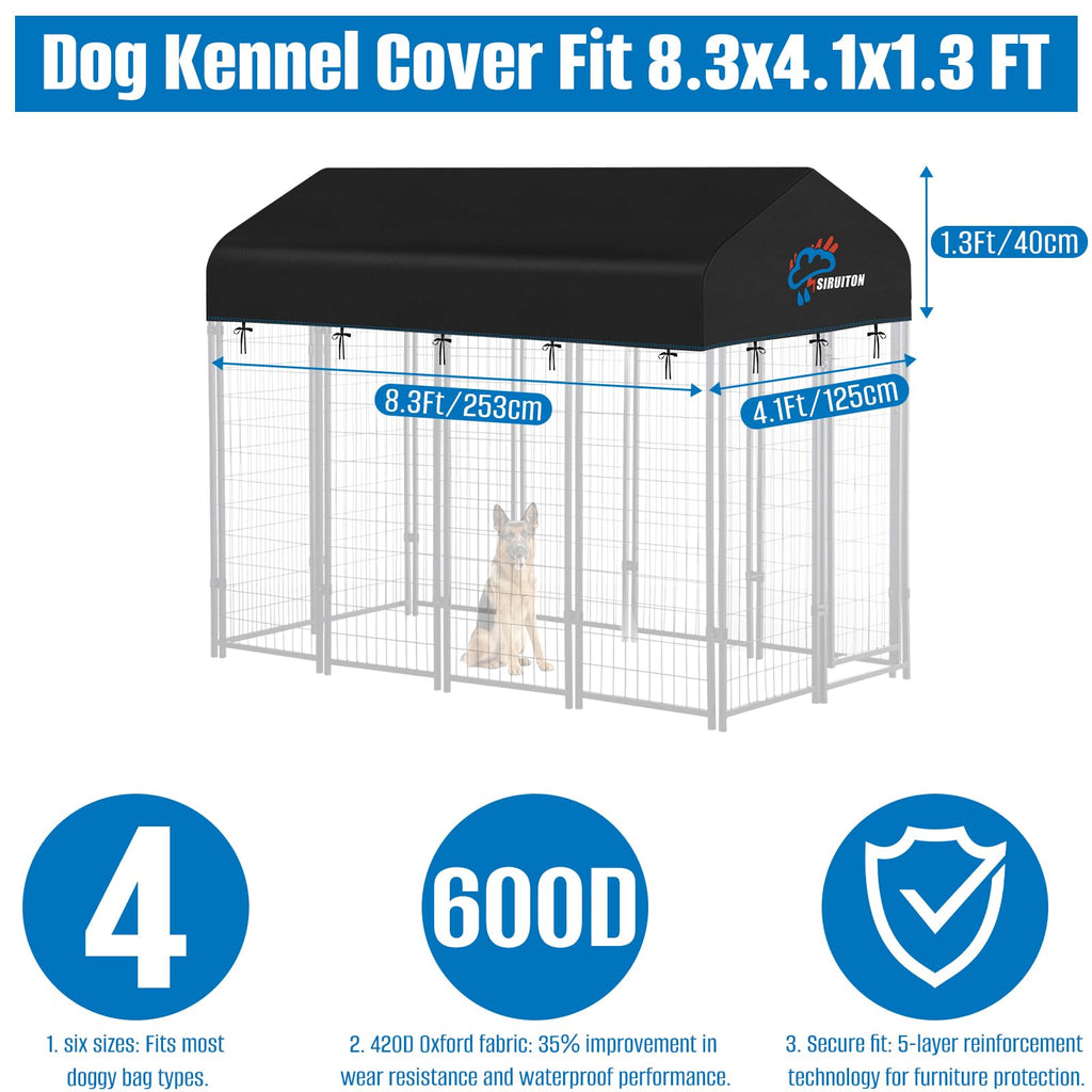 8x4FT Heavy Duty 600D Oxford Dog Kennel Replacement Cover X52982