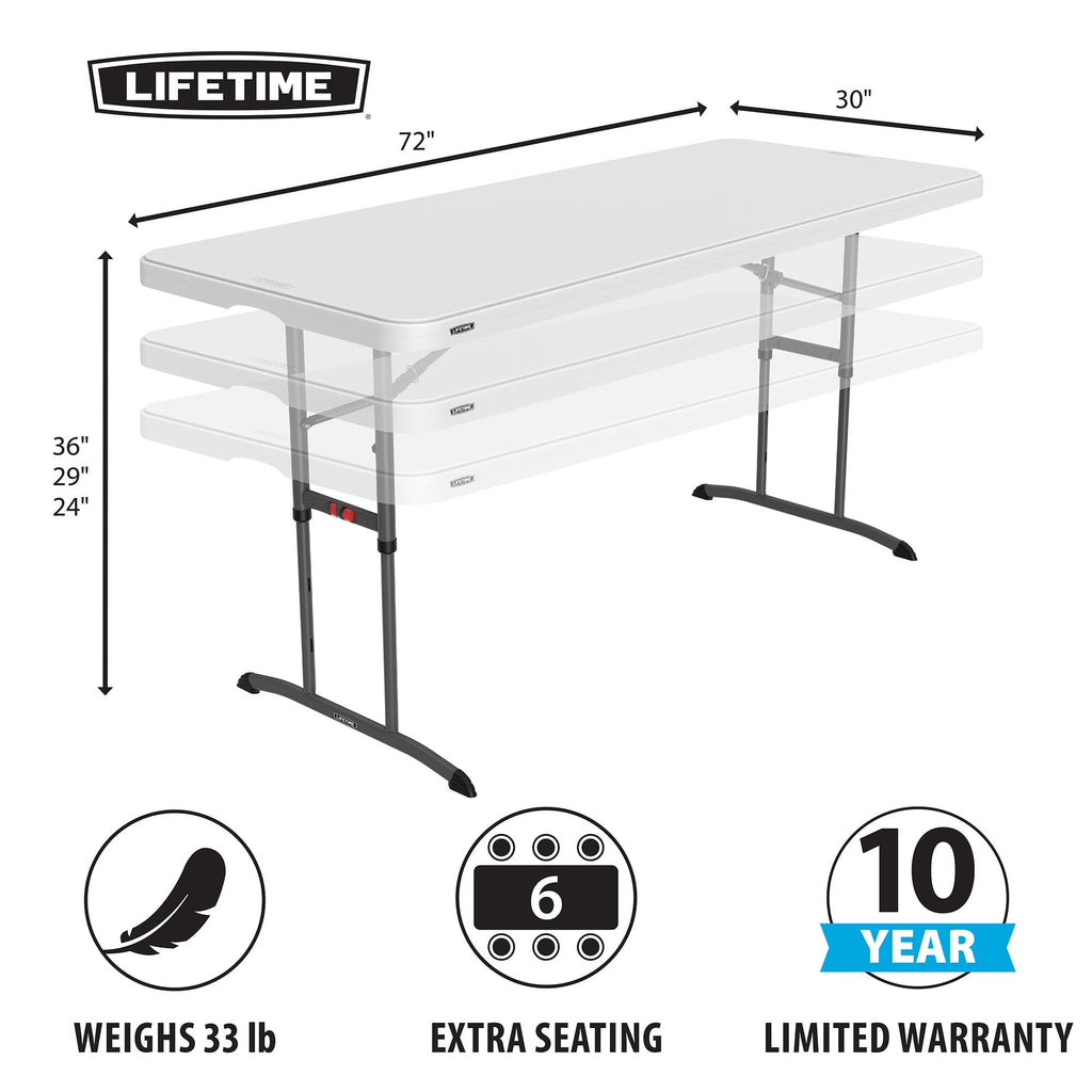 6-Foot Adjustable Height Nesting Table K38789