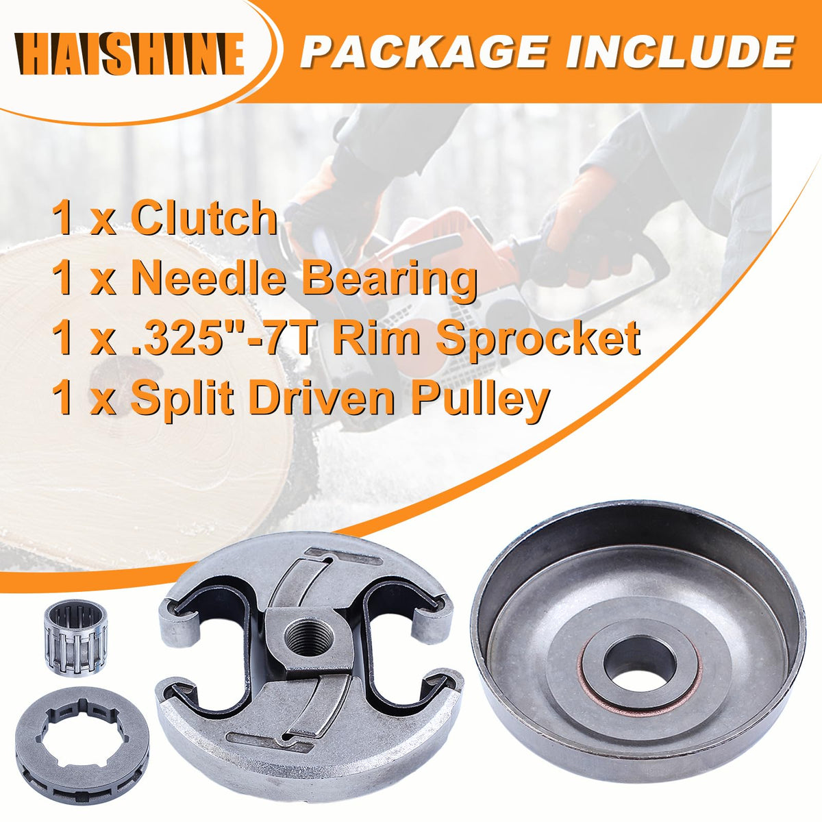 7T Clutch Drum Sprocket Rim Needle Bearing Kit Chainsaw M34379