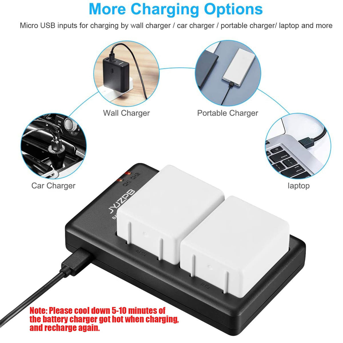 2 Pack 4800mAh Batteries with Dual Battery Charger C383