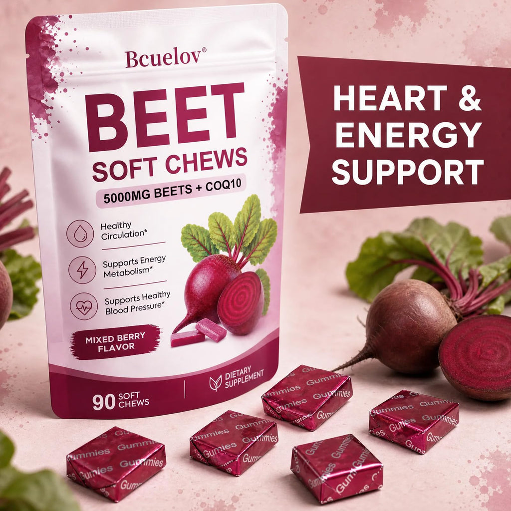 Beet Root Chews with CoQ10, Mixed Berry, 90 Ct C89239