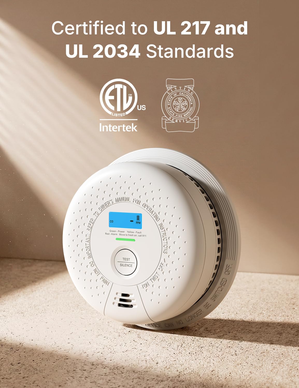 Wireless Interconnected Smoke and Carbon Monoxide Alarm 1-Pack and 3-Pack Q742