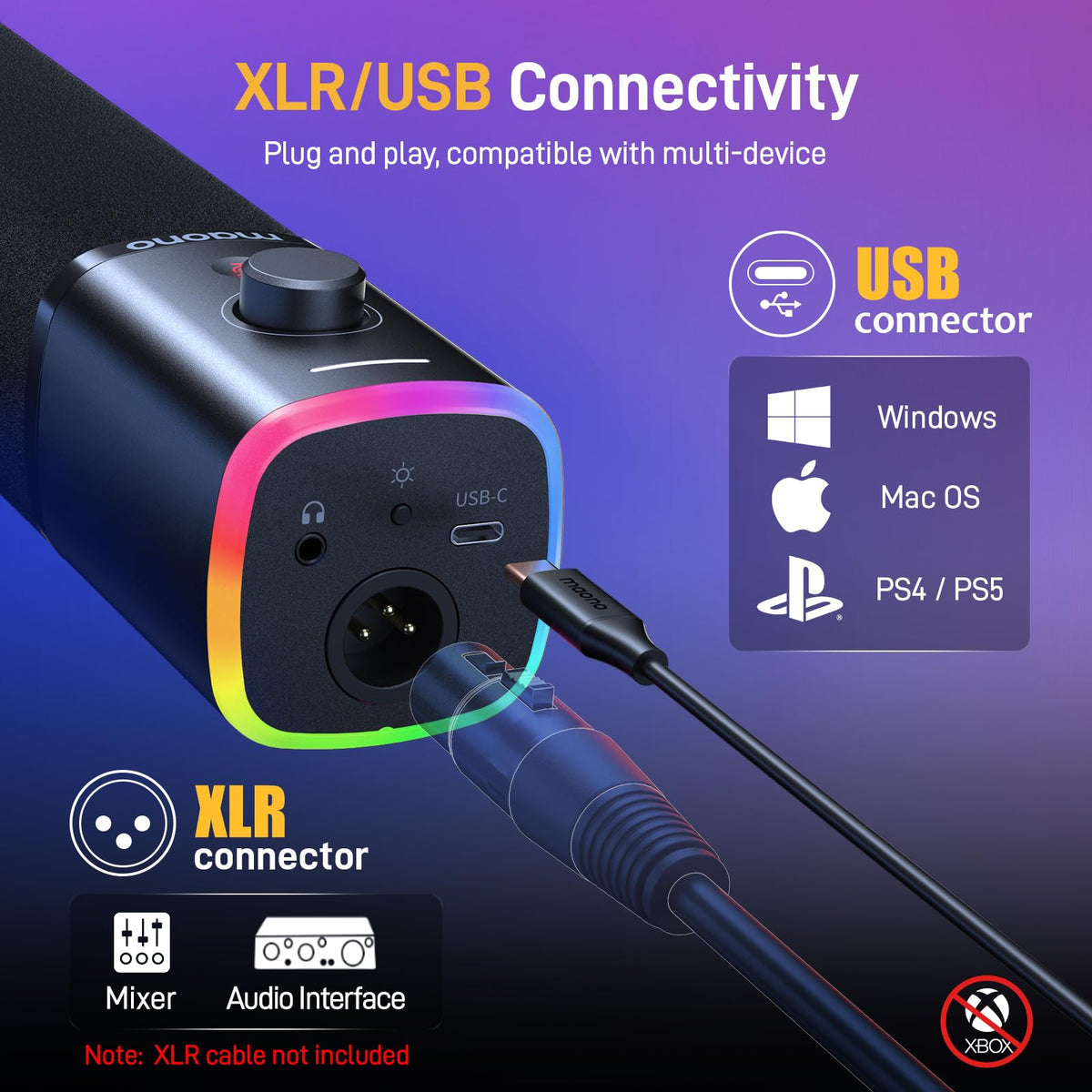 XLR USB Dynamic Gaming Microphone N544