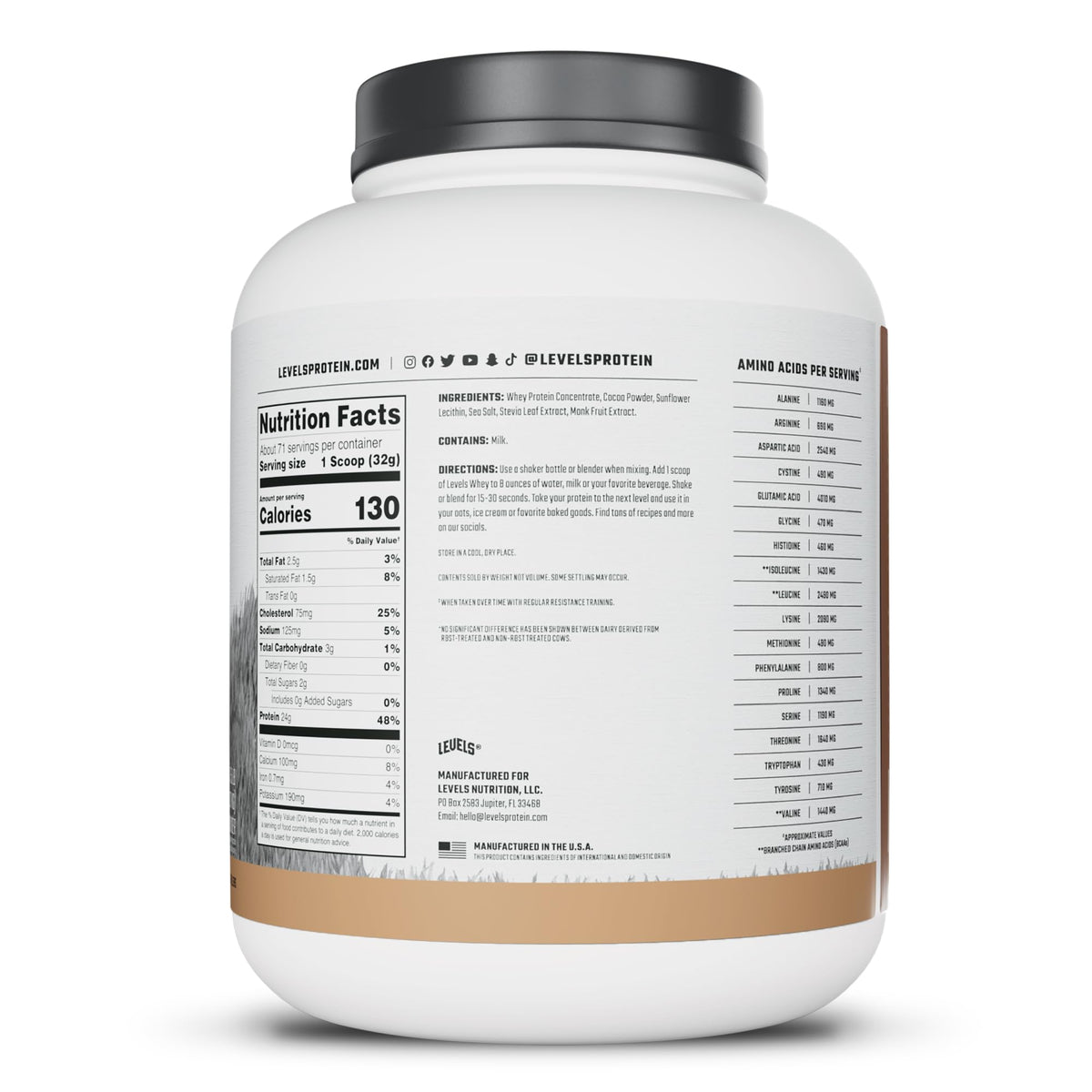 Whey Protein Powder Pure Chocolate 5LB H7113