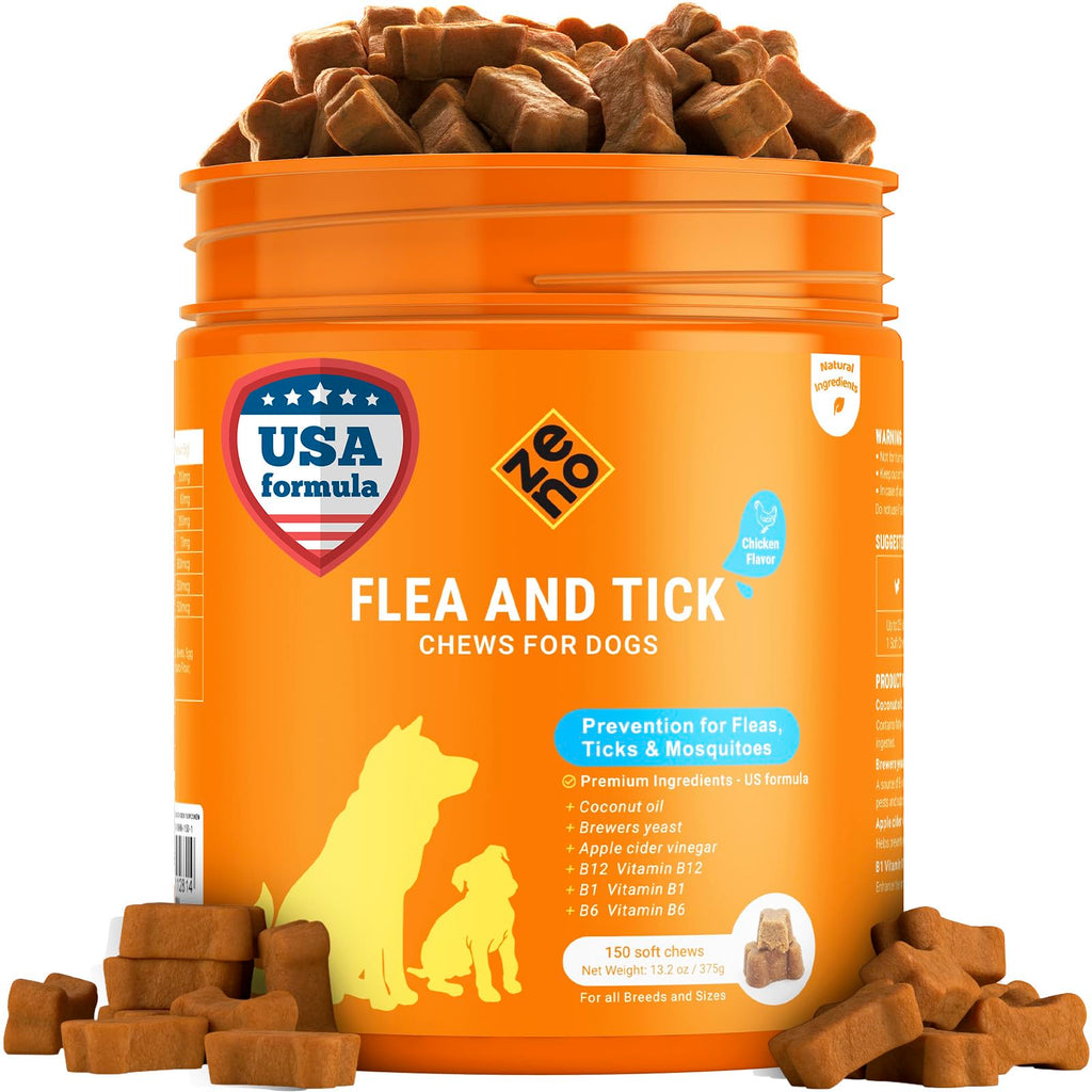 Chicken Flavour Flea and Tick Dog Chews 150 Count U418