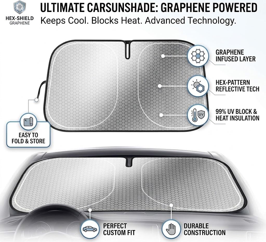 Car Windshield Sun Shade Graphene UV Protection I367951