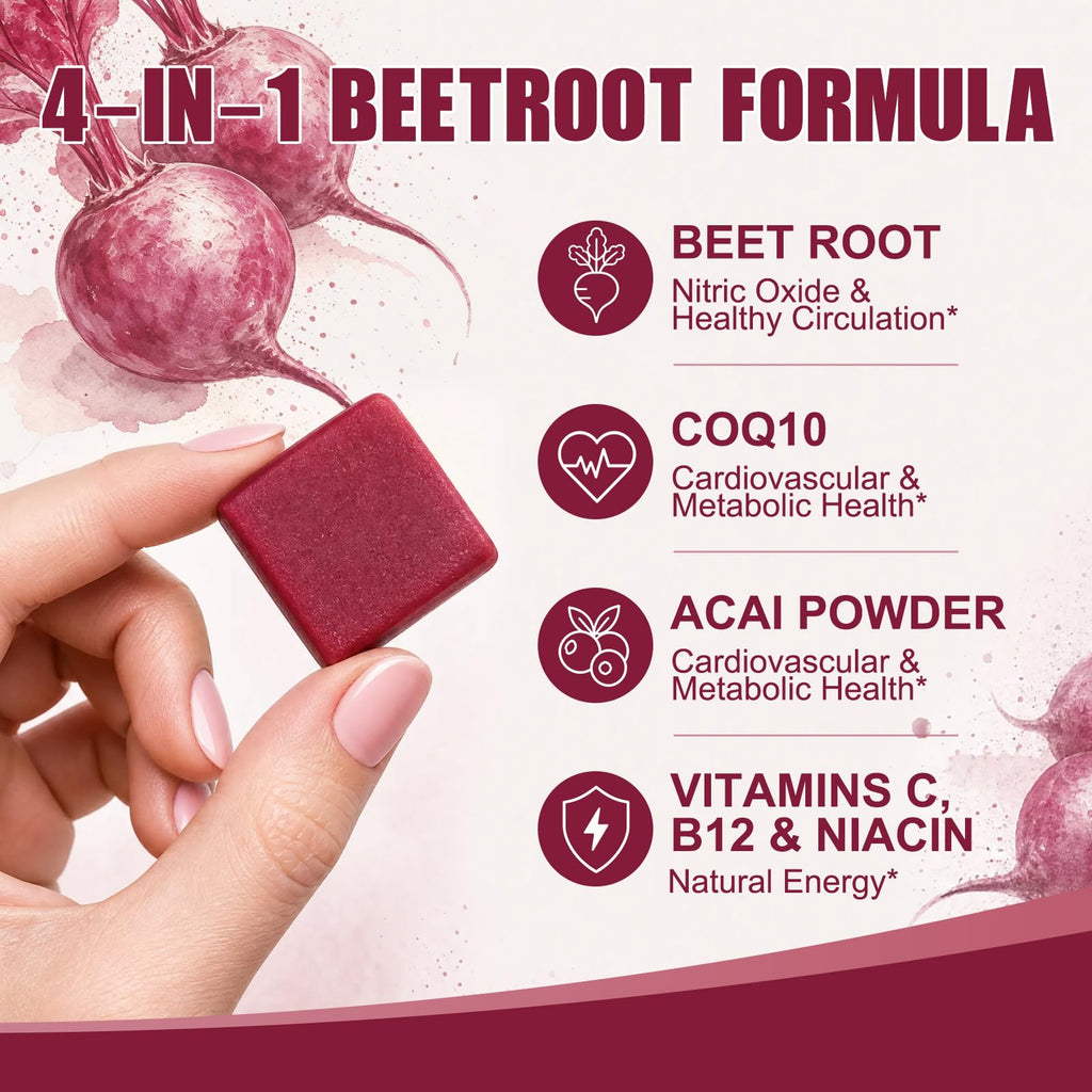 Beet Root Chews with CoQ10, Mixed Berry, 90 Ct C89239