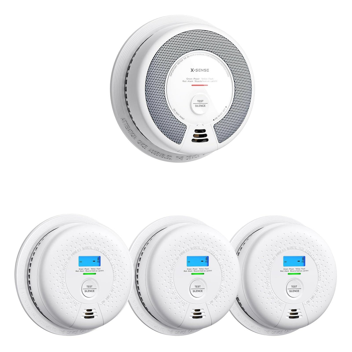 Wireless Interconnected Smoke and Carbon Monoxide Alarm 1-Pack and 3-Pack Q742