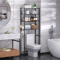 4 Tier Over The Toilet Storage Rack Black U334