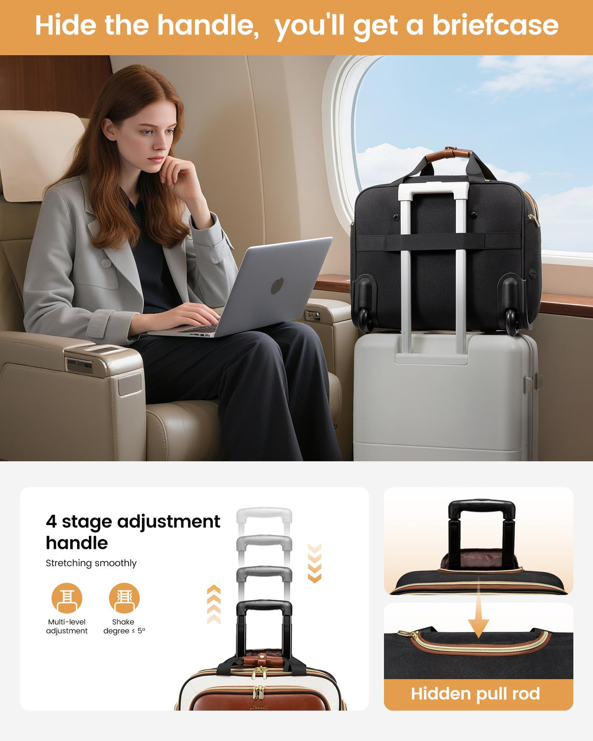 Rolling Laptop Bag with Wheels P759009