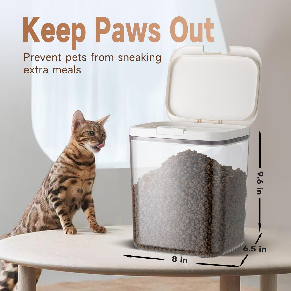 5 lbs Airtight Pet Food Storage Container with Lid N537