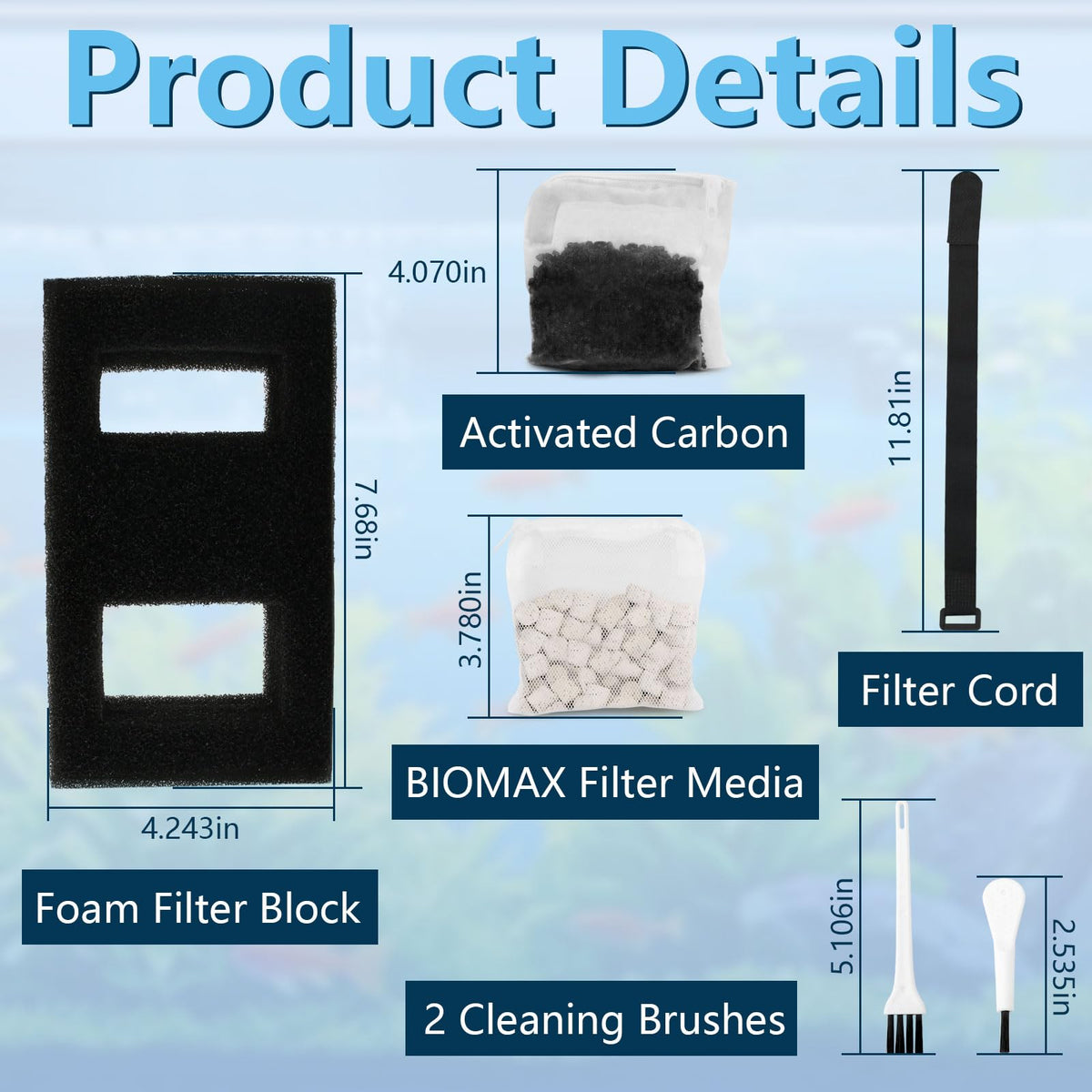 Aquarium Filter Media Set F526