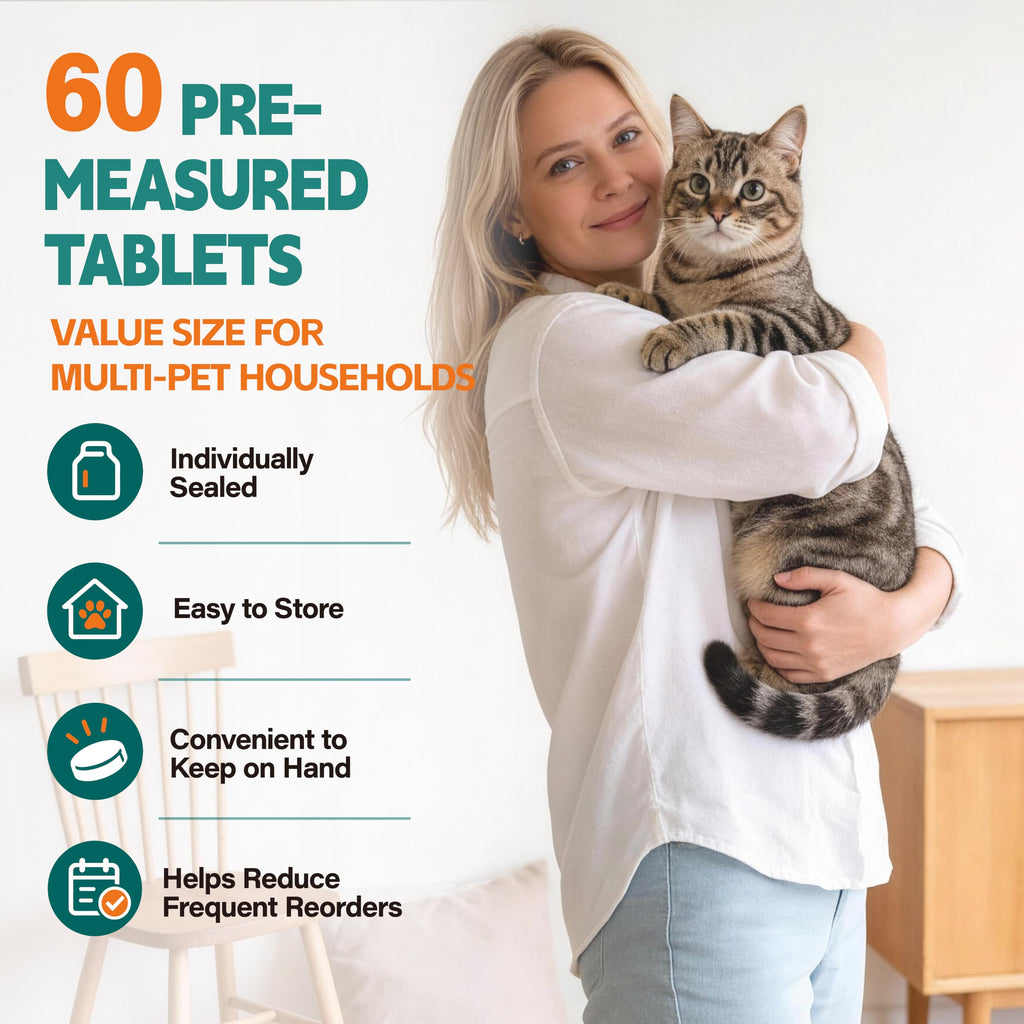 Broad Spectrum Cat Dewormer Tablets 60 Count T63910