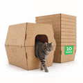 10 Pack Extra Large High Sided Leak Resistant Cardboard Cat Litter Boxes A729