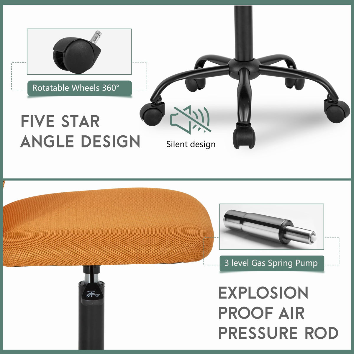 Orange Ergonomic Mesh Office Chair P899043