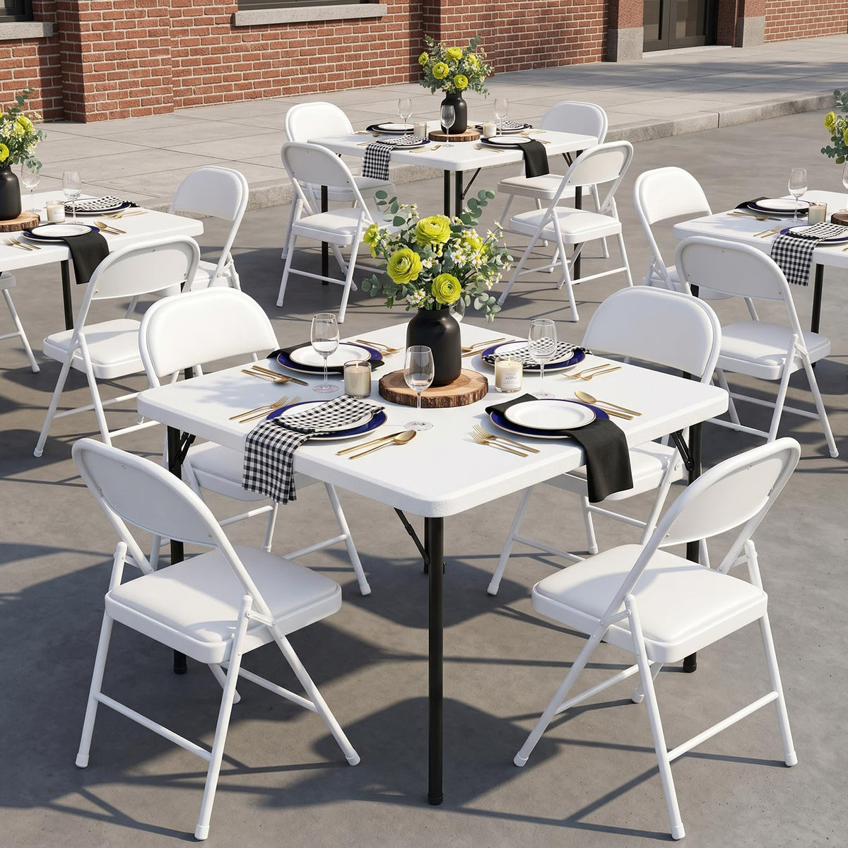 36 Inch Square Folding Card Table with Carrying Handle X4731