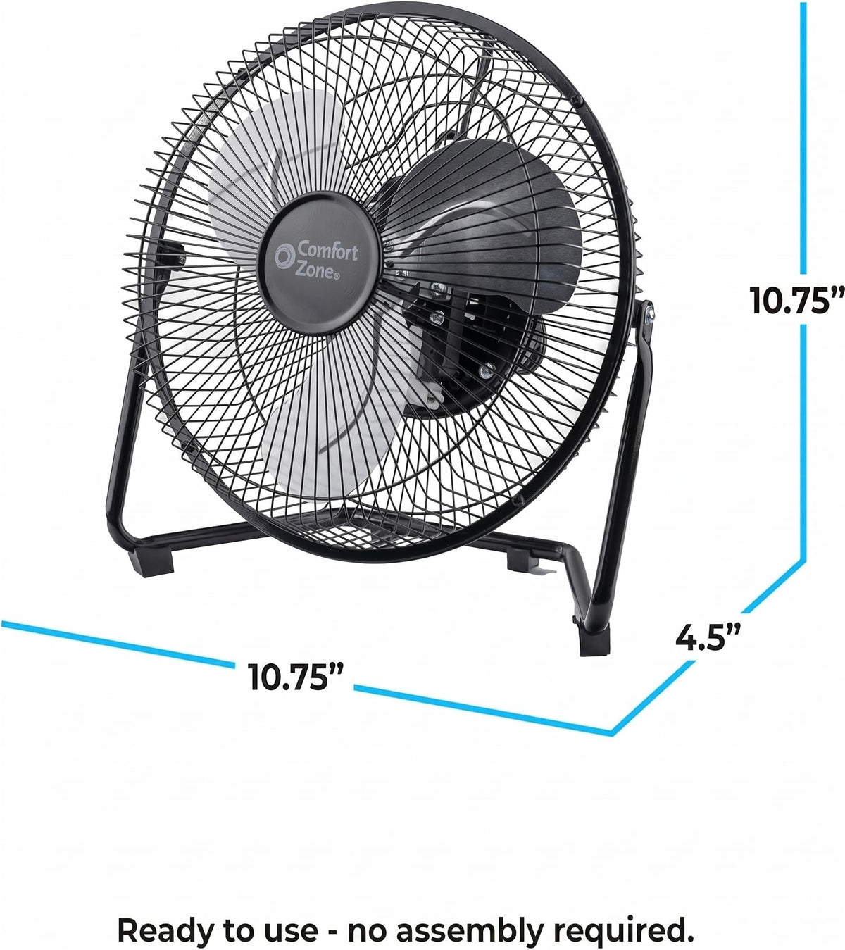 9 inch 3 Speed Metal Floor or Table Fan with Carry Handle X144