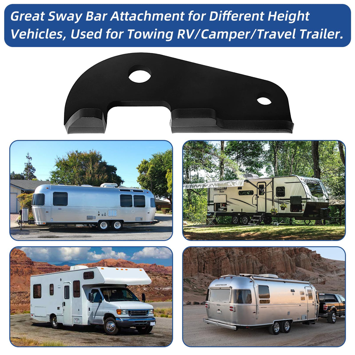 Anti Sway Trailer Hitch Ball Mount Adapter F2643