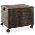 Espresso Rolling File Organizer with Lid and Wheels K872