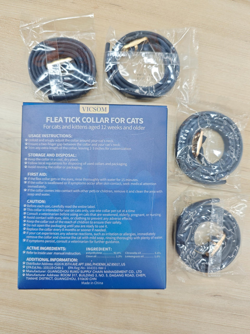 Flea and Tick Prevention Collar for Dogs 4 Pack P16064
