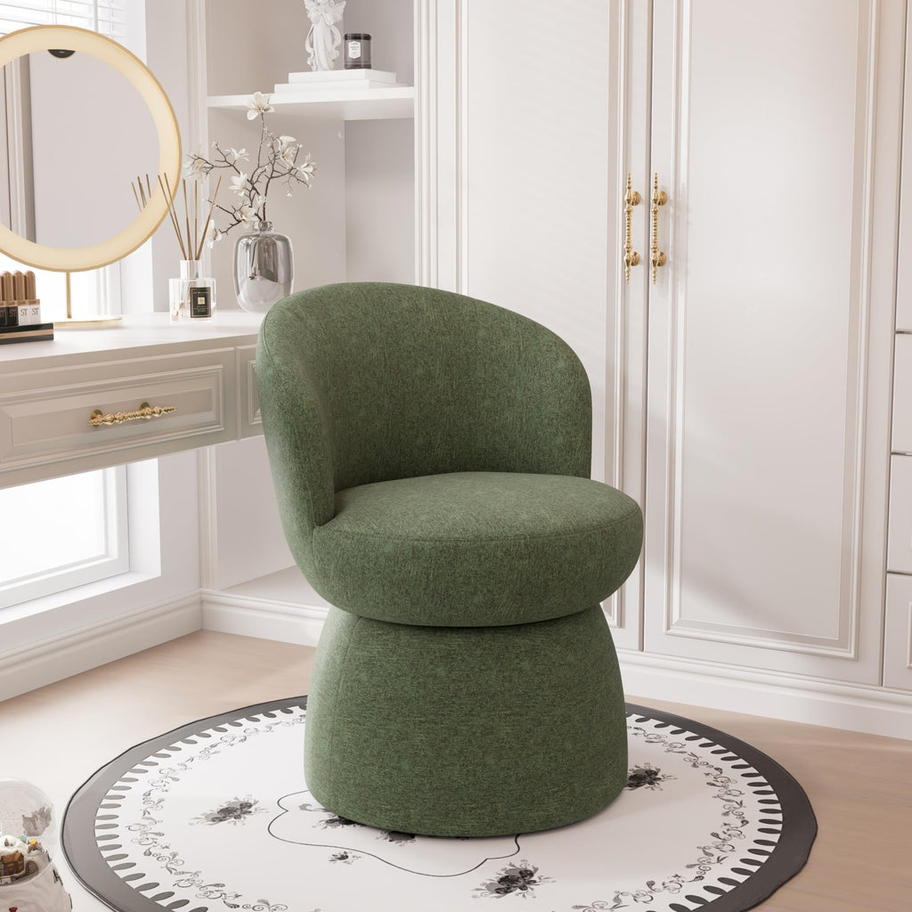 Green Boucle Fabric Swivel Accent Chair Set of 2 T548296
