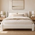 Queen Bed Frame with USB Ports & Wingback Headboard K455