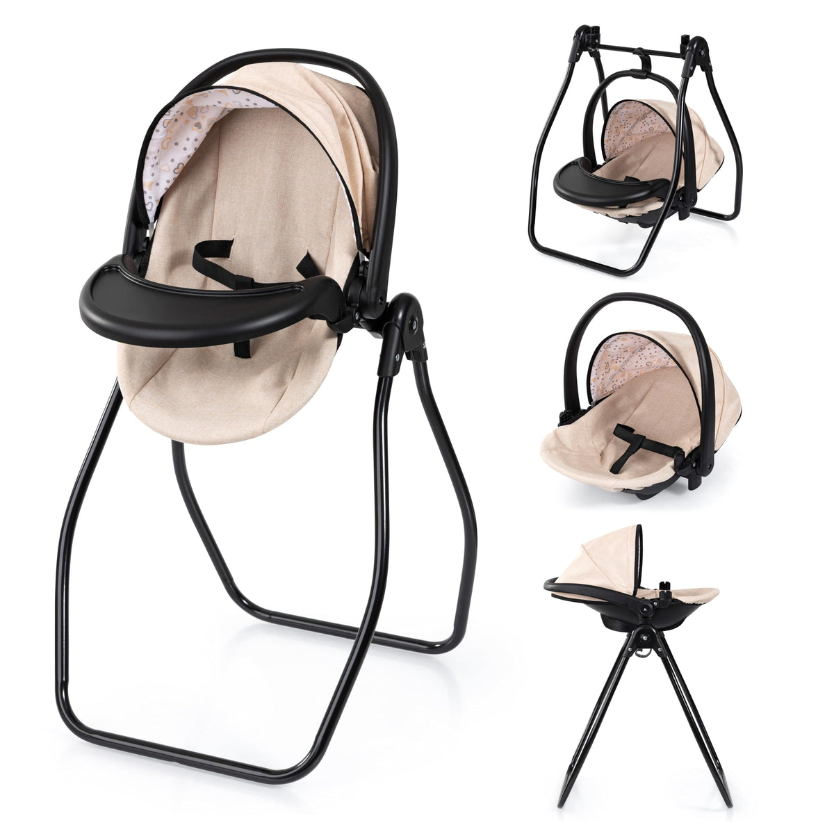 4-in-1 Doll Highchair, Swing, Bed & Car Seat J88795