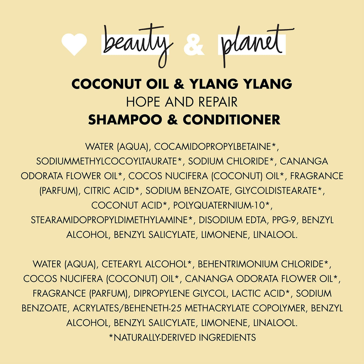 Coconut Oil & Ylang Shampoo and Conditioner 2 Count 13.5 oz W750643