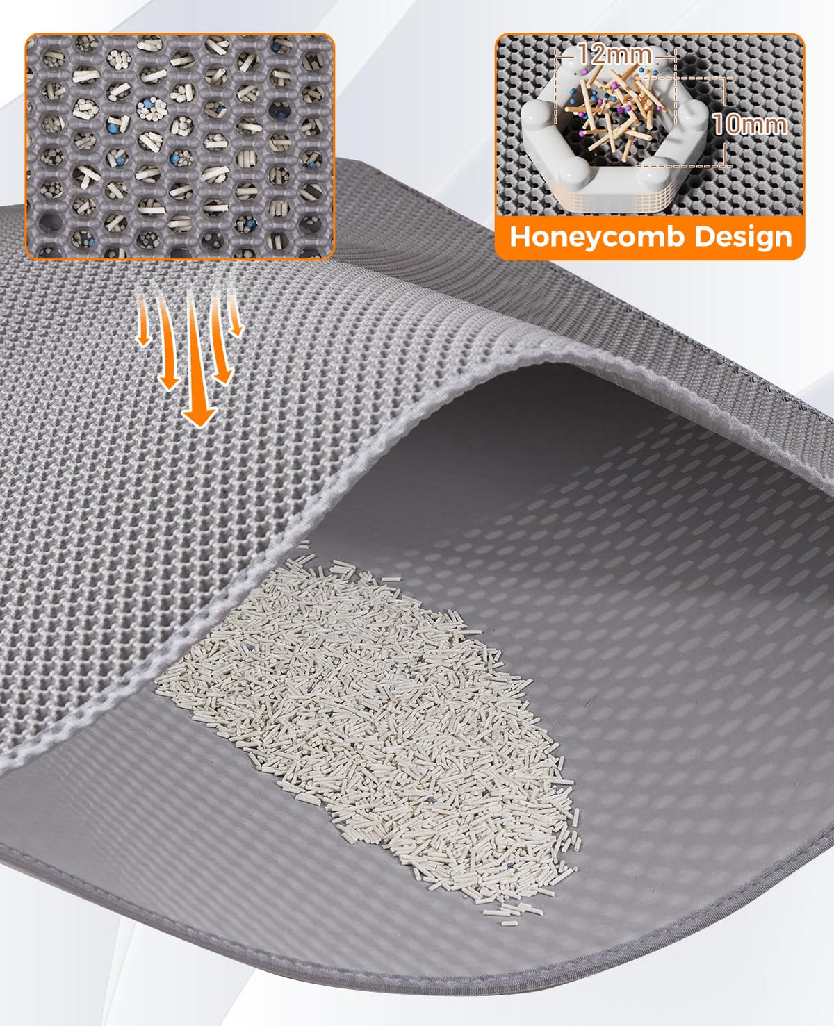 Extra Large Honeycomb Cat Litter Mat 46"x26" D954593