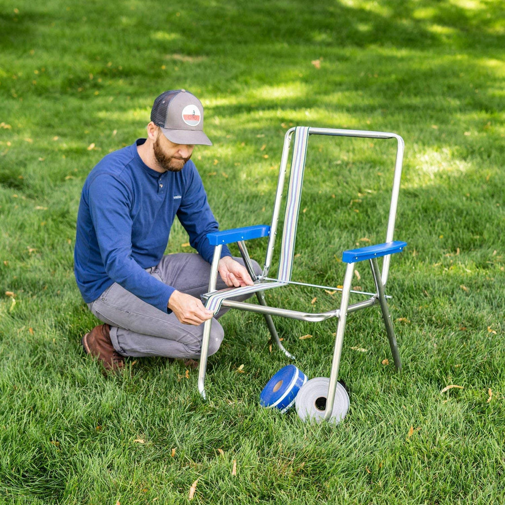 Blue 3" x 50' Lawn Chair Webbing M5262