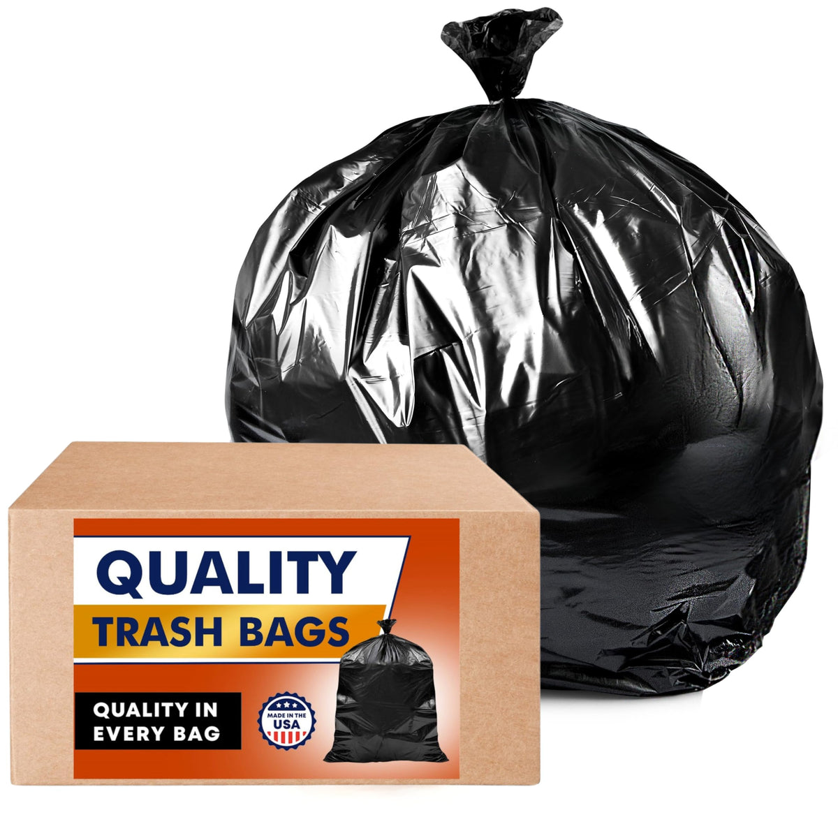 55 Gallon 3 Mil Black Contractor Garbage Bags K949