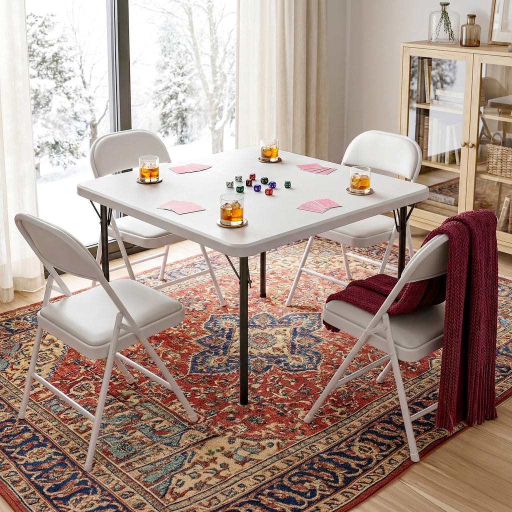 36 Inch Square Folding Card Table with Carrying Handle X4731