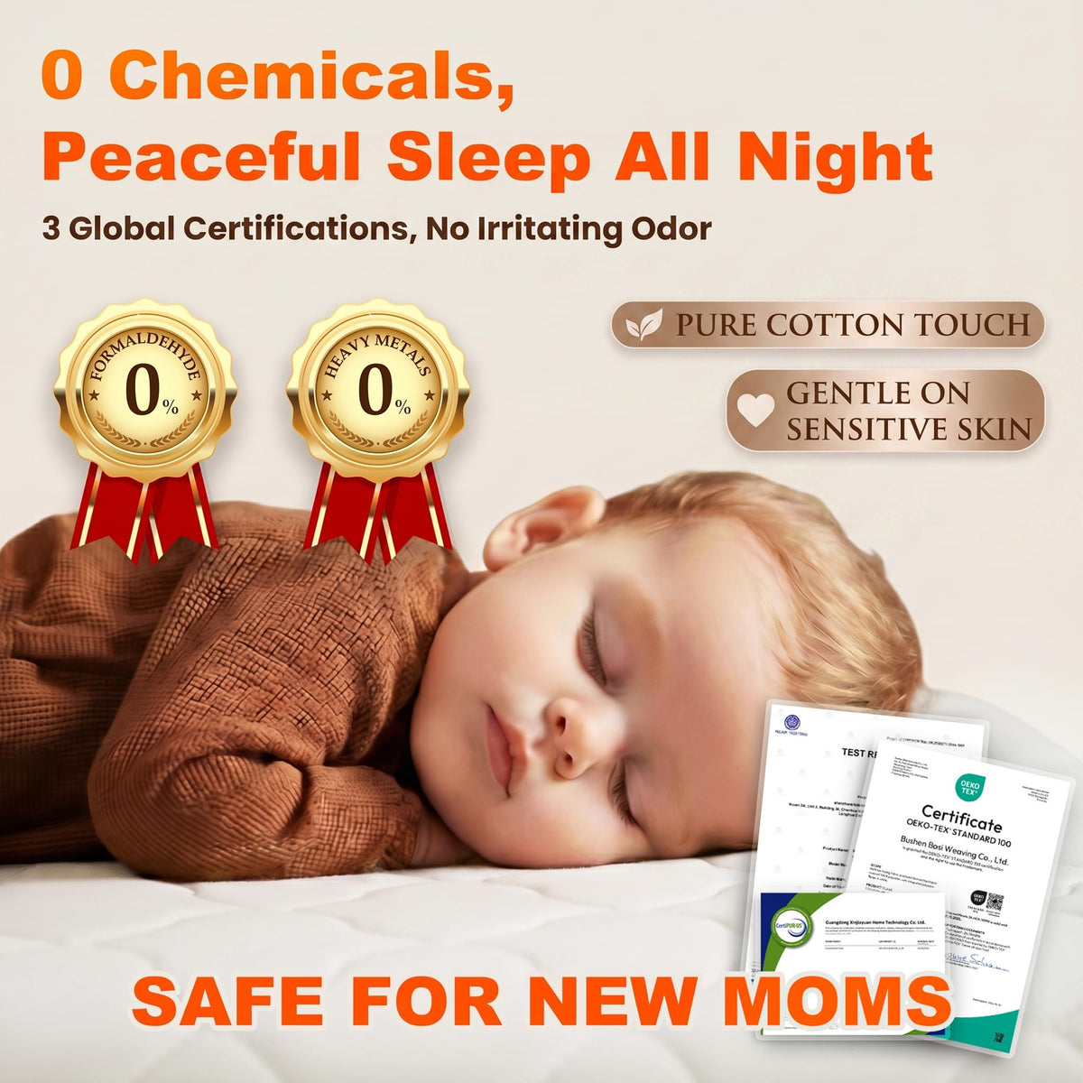 Dual Sided Memory Foam Baby Crib Mattress O914
