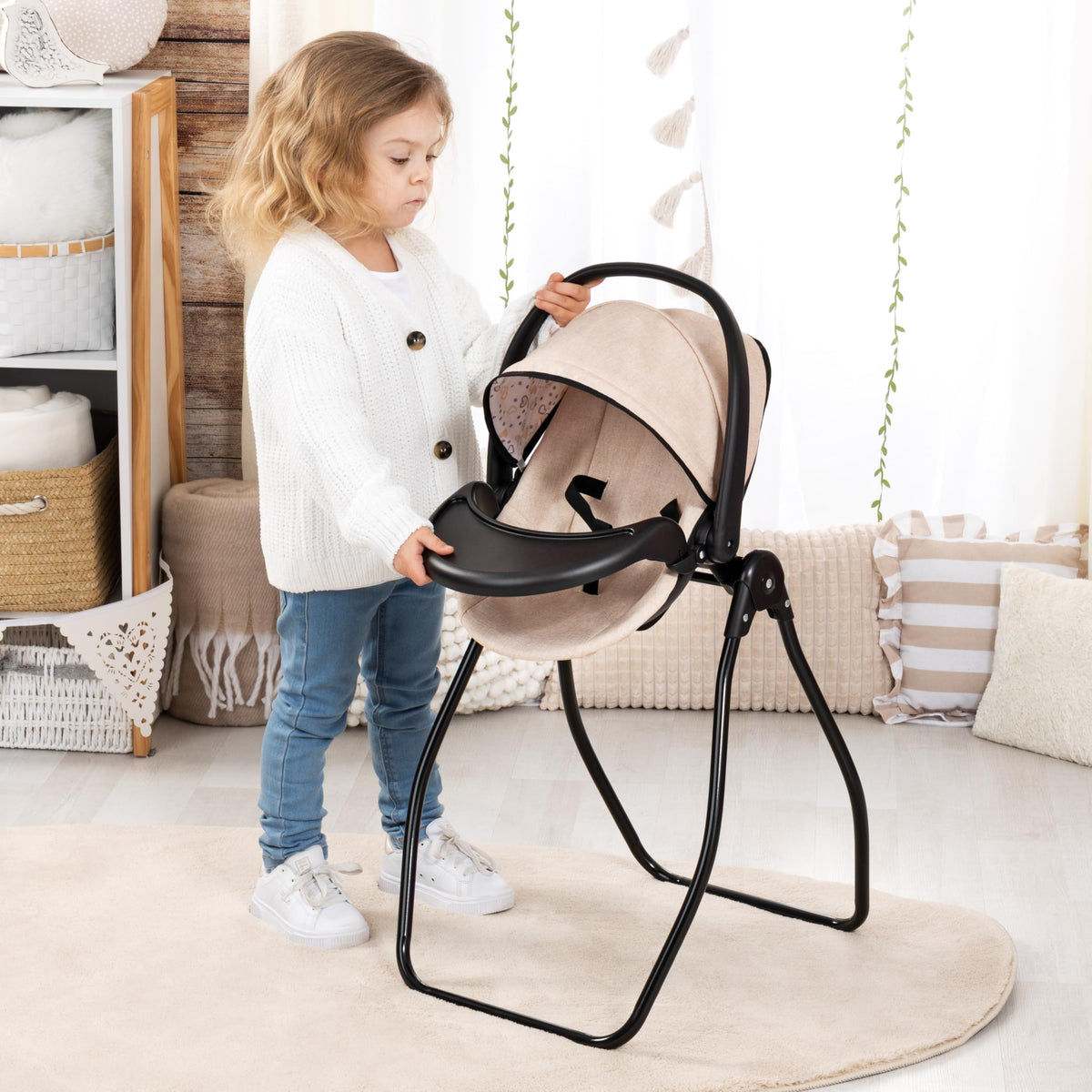 4-in-1 Doll Highchair, Swing, Bed & Car Seat J88795