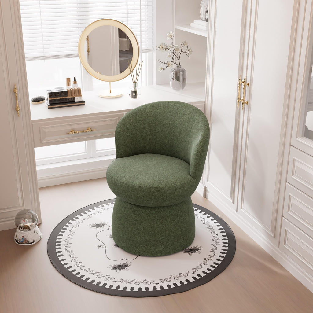 Green Boucle Fabric Swivel Accent Chair Set of 2 T548296
