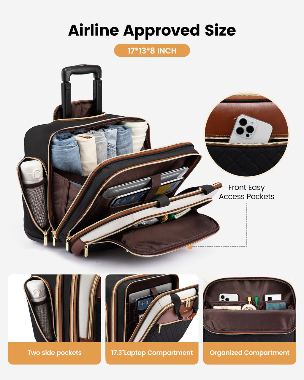 Rolling Laptop Bag with Wheels P759009
