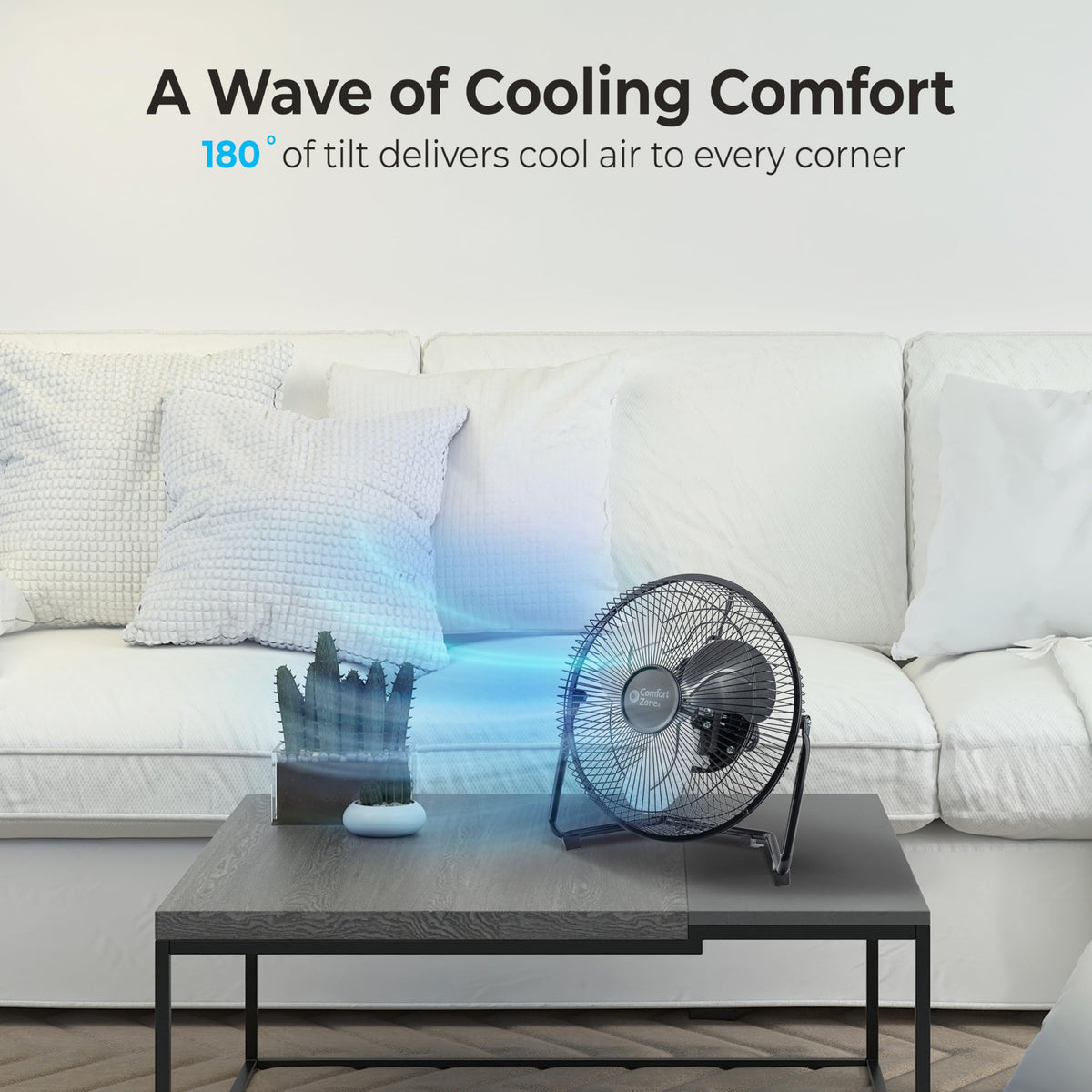 9 inch 3 Speed Metal Floor or Table Fan with Carry Handle X144