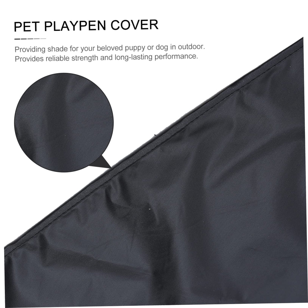 Waterproof Sunproof Dog Playpen Roof Cover 210D Oxford Cloth Black M54393