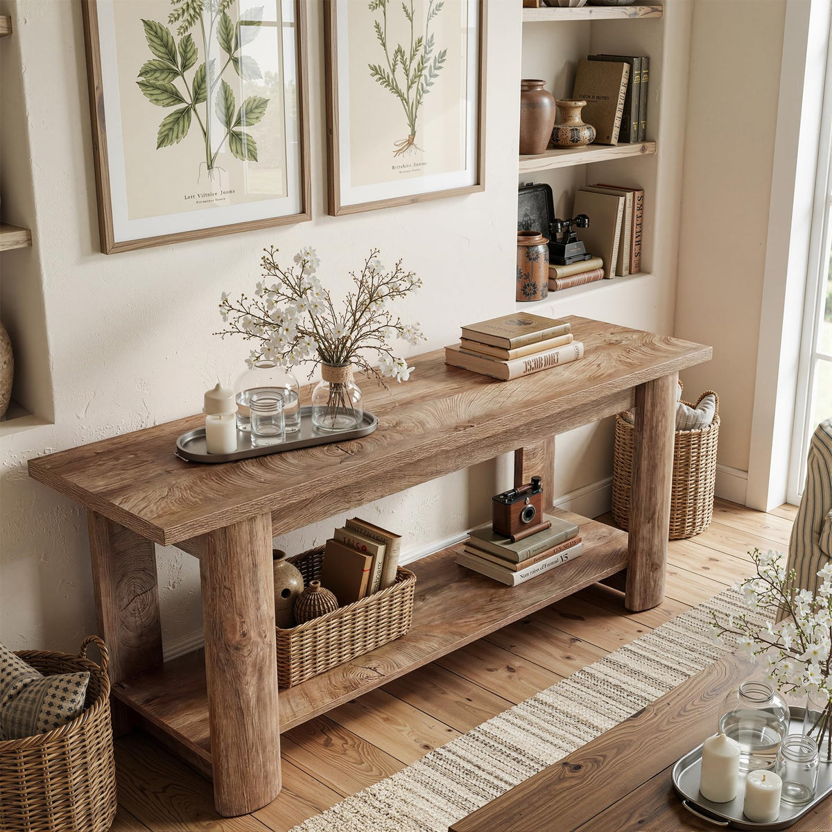 65 Inch Rustic Brown TV Stand C1049