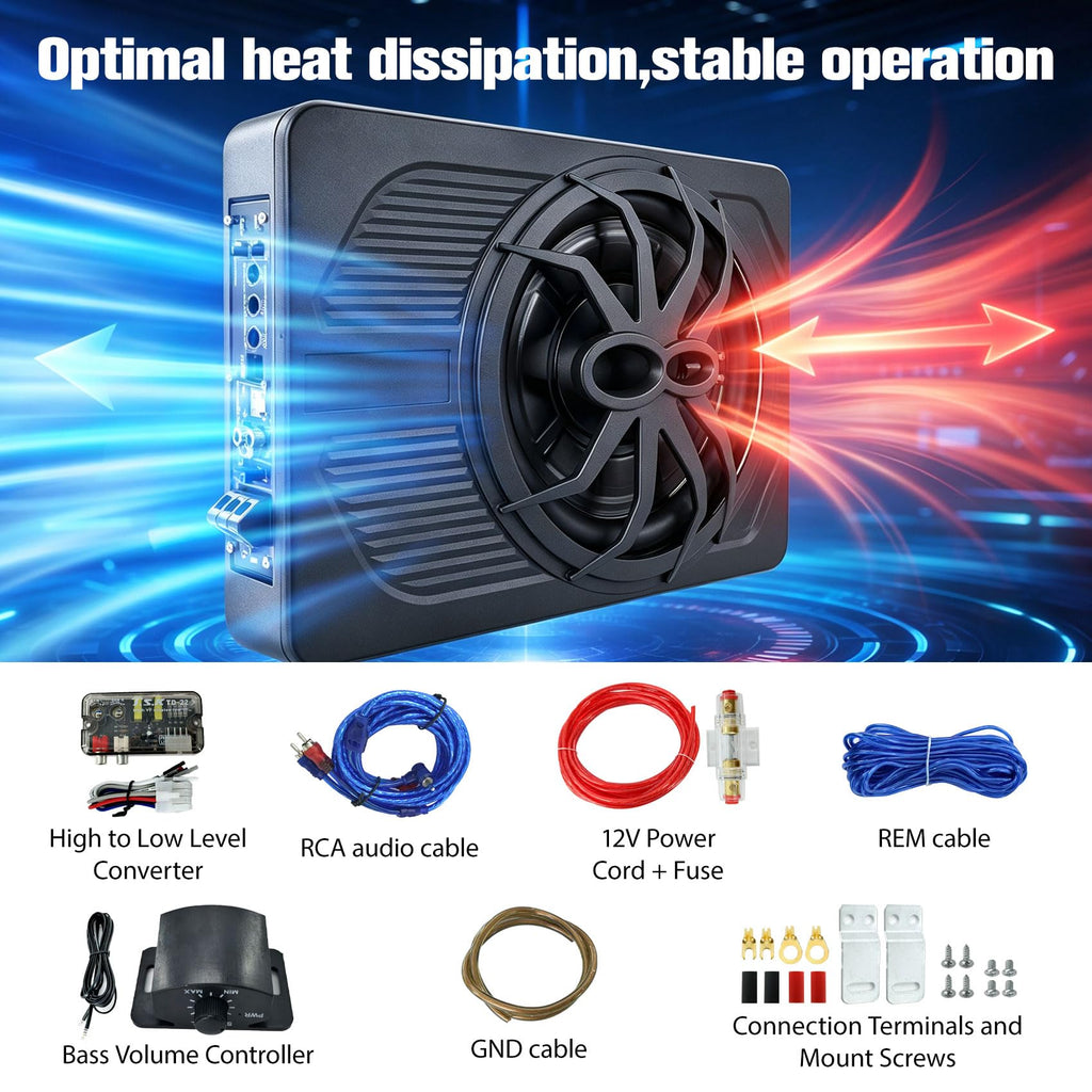 800W Under Seat Subwoofer with Amp J724
