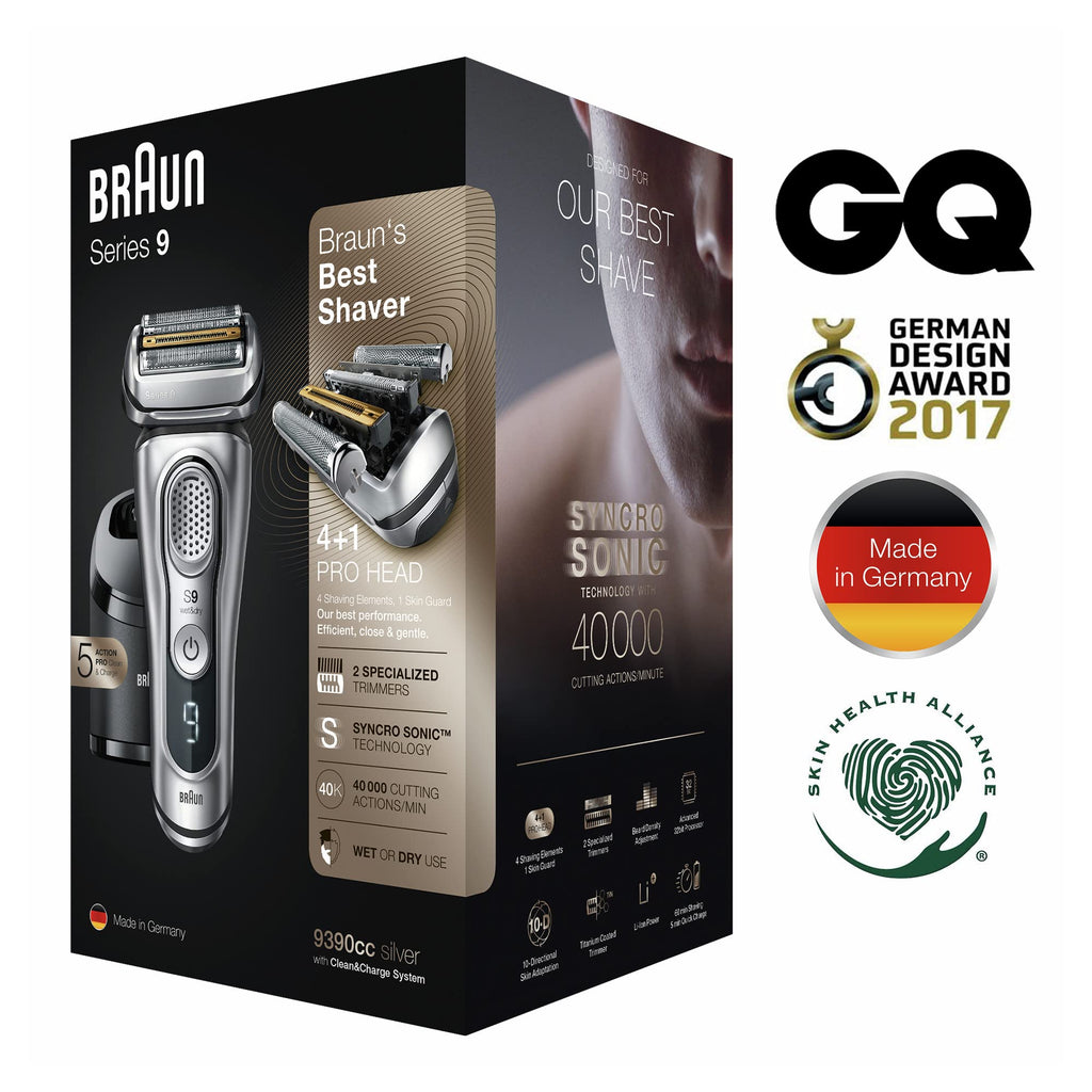 Electric Razor for Men, Waterproof Foil Shaver, Wet & Dry Shave, Silver C719678