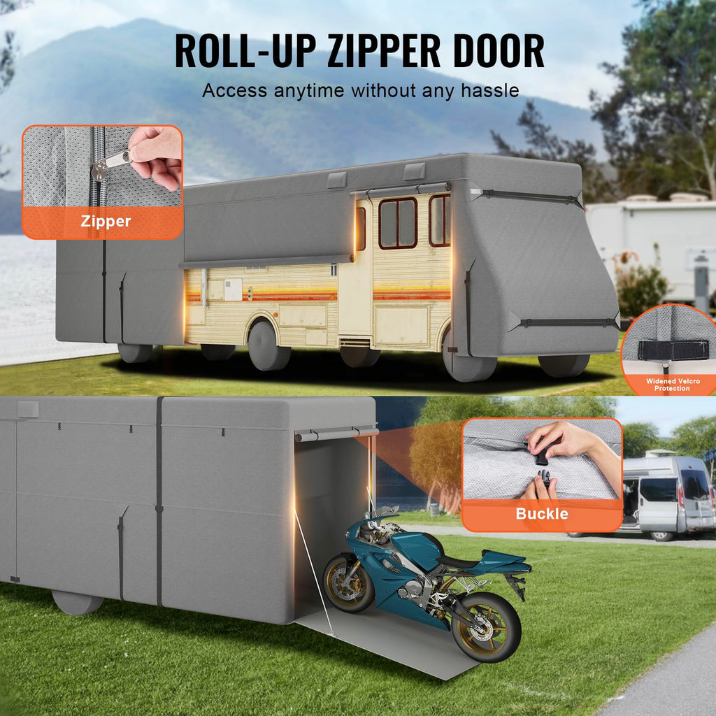 40-43 ft Non-Woven Fabric Waterproof RV Cover with Storage Bag I352